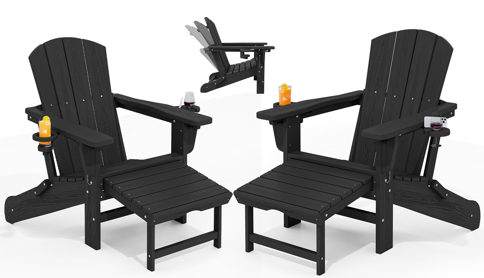 Amazon.com: KINGYES Folding Adjustable Adirondack Chair with
